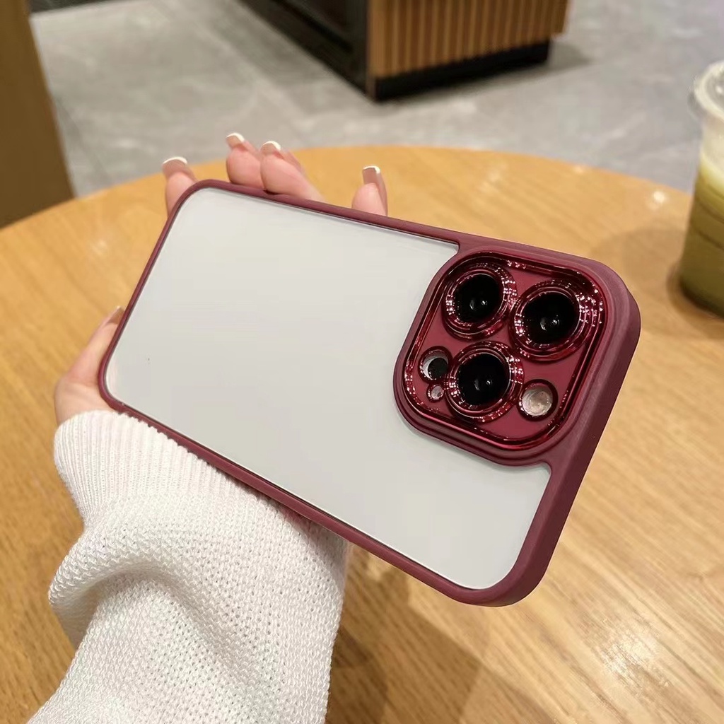 Ốp Màu sắc sang trọng ốp lưng điện thoại mạ tương thích Cho iPhone 13 PRO MAX 12 PRO MAX 11 PRO MAX MAX Ốp lưng acrylic trong suốt