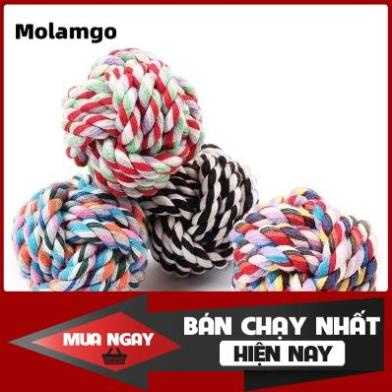 MOLAMGO Banh Đồ Chơi Bằng Dây Cotton, Làm Sạch Răng Cho Thú Cưng