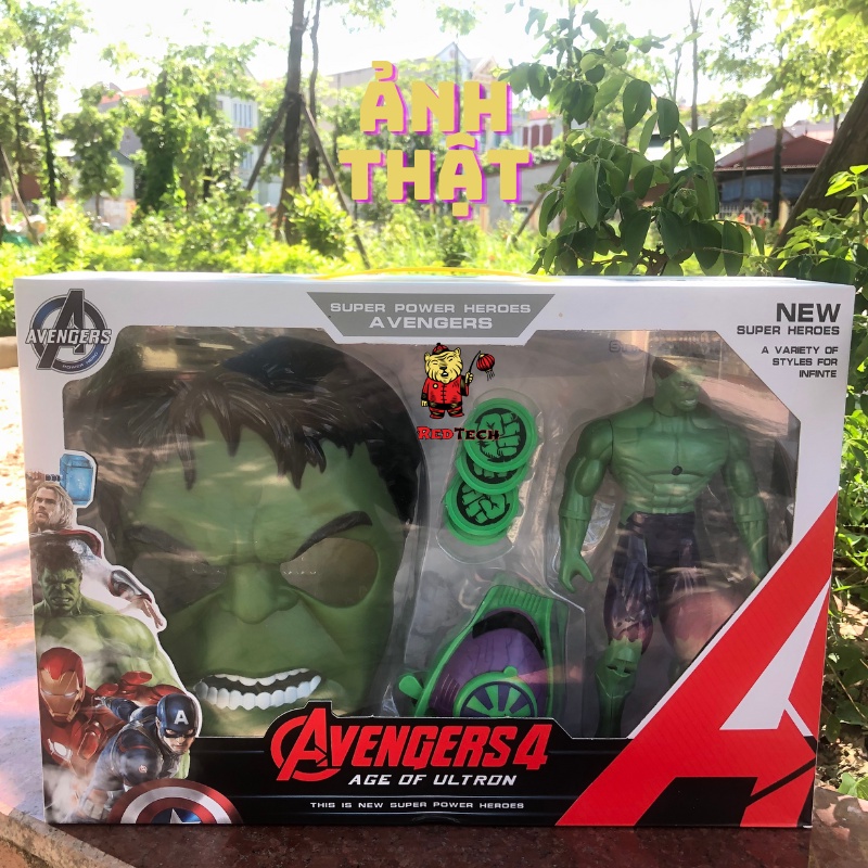 Mặt nạ trẻ em, đồ chơi nhập vai siêu anh hùng Marvel 3 in 1 Redtech.