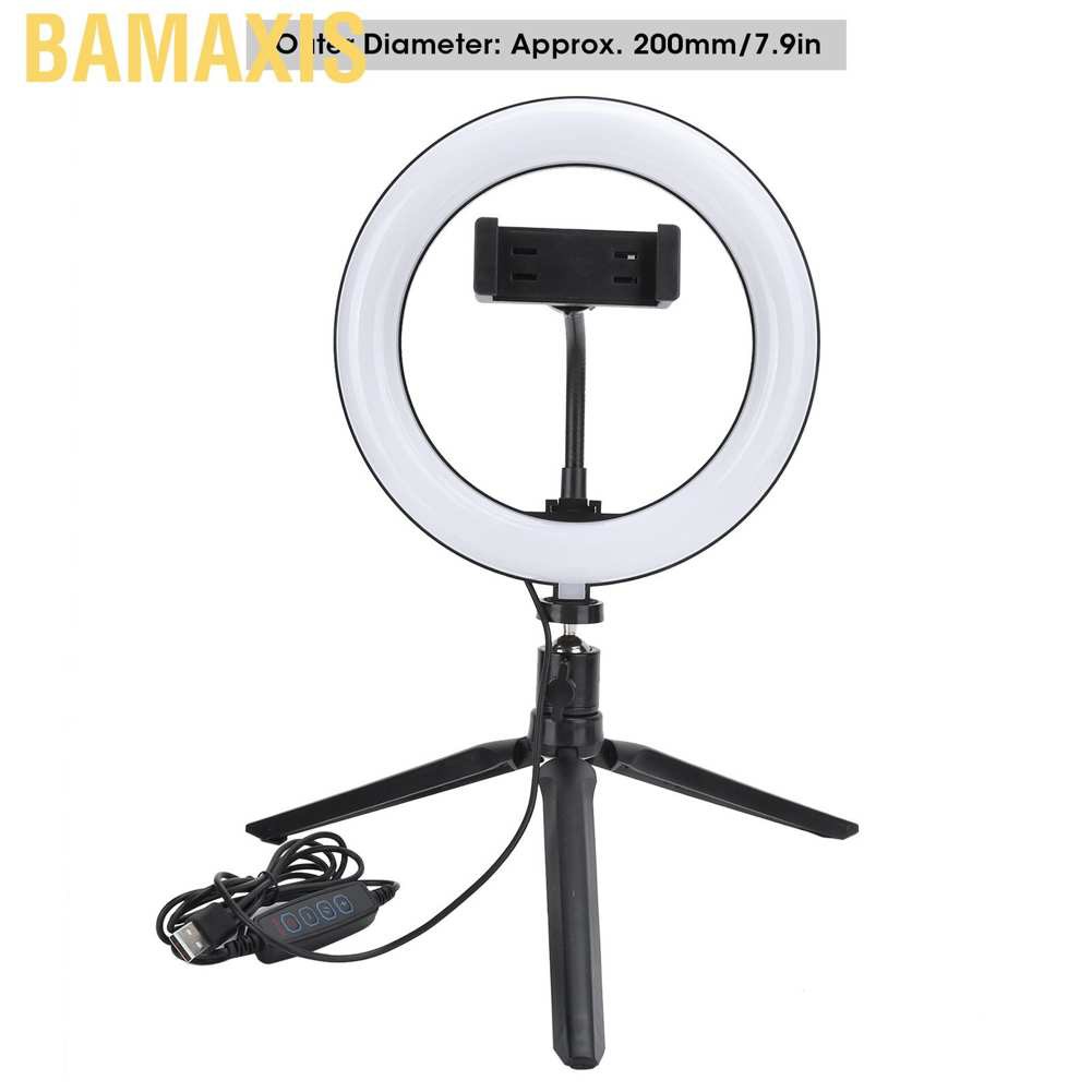 Vòng Đèn Led Bamaxis Un Xuan 205 3 Kèm Giá Đỡ Ba Chân 20cm Dùng Để Chụp Ảnh / Quay Phim Trực Tiếp