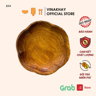 Bát gỗ decor Vinakhay gỗ đỏ - Tô mắm hình hoa mai size nhỏ siêu xinh siêu tiện thumbnail