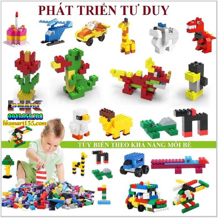 (HÀNG LOẠI 1)-Bộ đồ chơi Lego xếp hình lắp ráp 1000 chi tiết cho bé thỏa sức sáng tạo