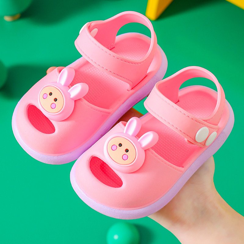 Sandal Cúc Bấm Tập Đi Đế Êm Cao Su Mềm Chống Chơn Trượt Chống Vấp Hình Thỏ Đáng Yêu Cho Bé Từ 0 Đến 2 Tuổi ( 8109 )