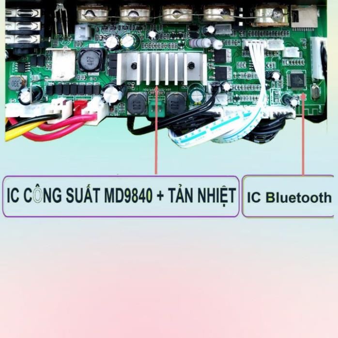 Mạch loa kéo LIVESTREAM DSP lập trình chống hú IC MD9840 150W có nguồn xung, Loa kéo 4 – 3 tấc đơn hoặc 3 – 2.5 tấc đôi