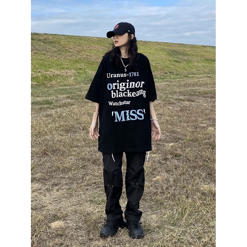 AMOI Áo Thun Ngắn Tay Dáng Rộng Phong Cách Retro Thời Trang Cho Nữ 2022