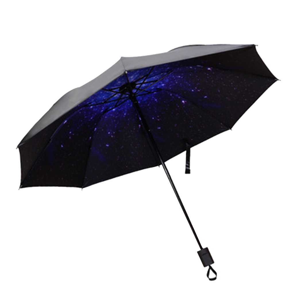 [CHOO] Windproof Folding Umbrellas Women Girls Men UV Sunshade Rain Umbrella Black Glue Parasol Ultraviolet-Proof
