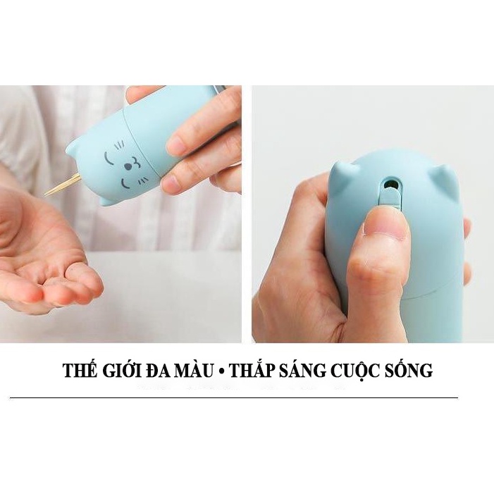 Hộp tăm mini đựng tăm kiểu mới, lọ tăm dễ thương, dùng trong phòng khách bàn cà phê bàn ăn, chai tăm nhựa