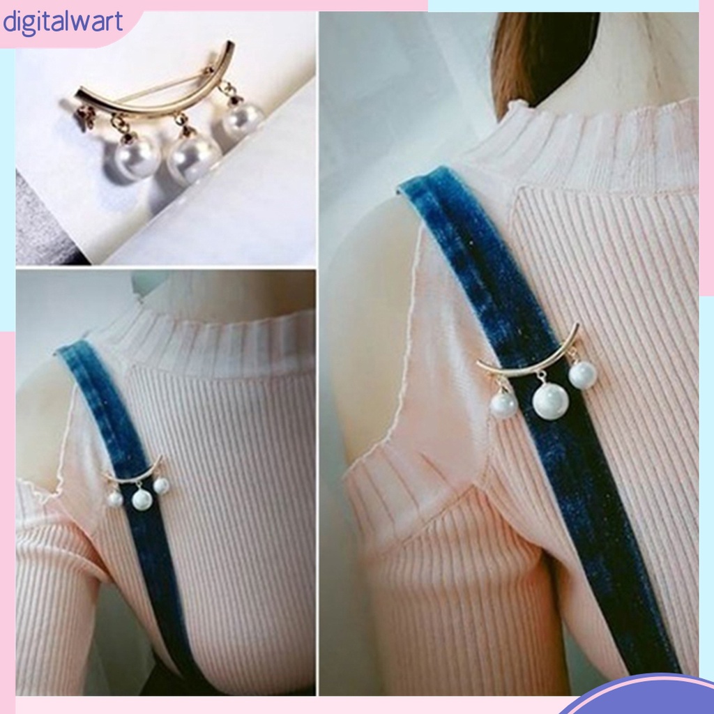 Set 2 Ghim Cài Áo Đính Ngọc Trai Nhân Tạo Thời Trang