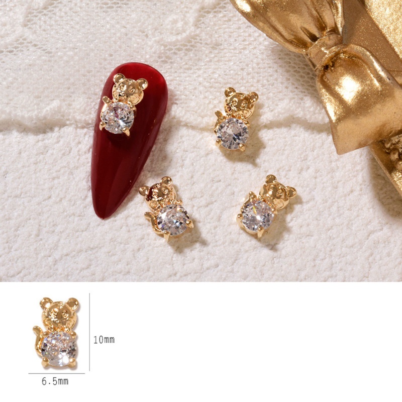 Phụ kiện đính móng trang trí nghệ thuật chủ đề năm mới đính đá giả zircon