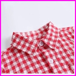 SET CẶP bé trai bé gái bộ đồ đôi bé trai bé gái caro đỏ cho bé đi du lịch, đi chơi