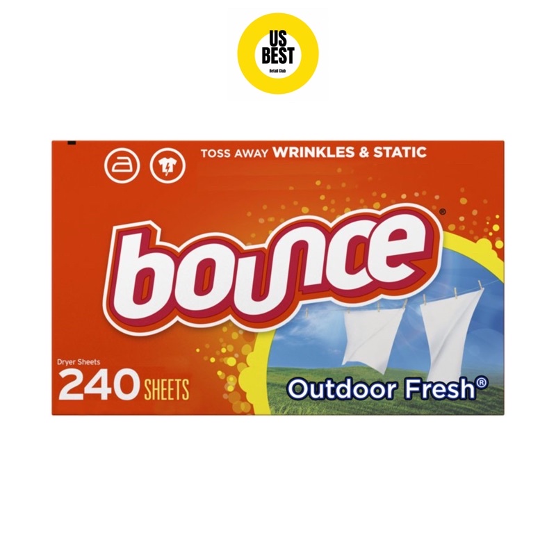 Giấy thơm quần áo và mềm vải BOUNCE Outdoor Fresh 160-240 tờ