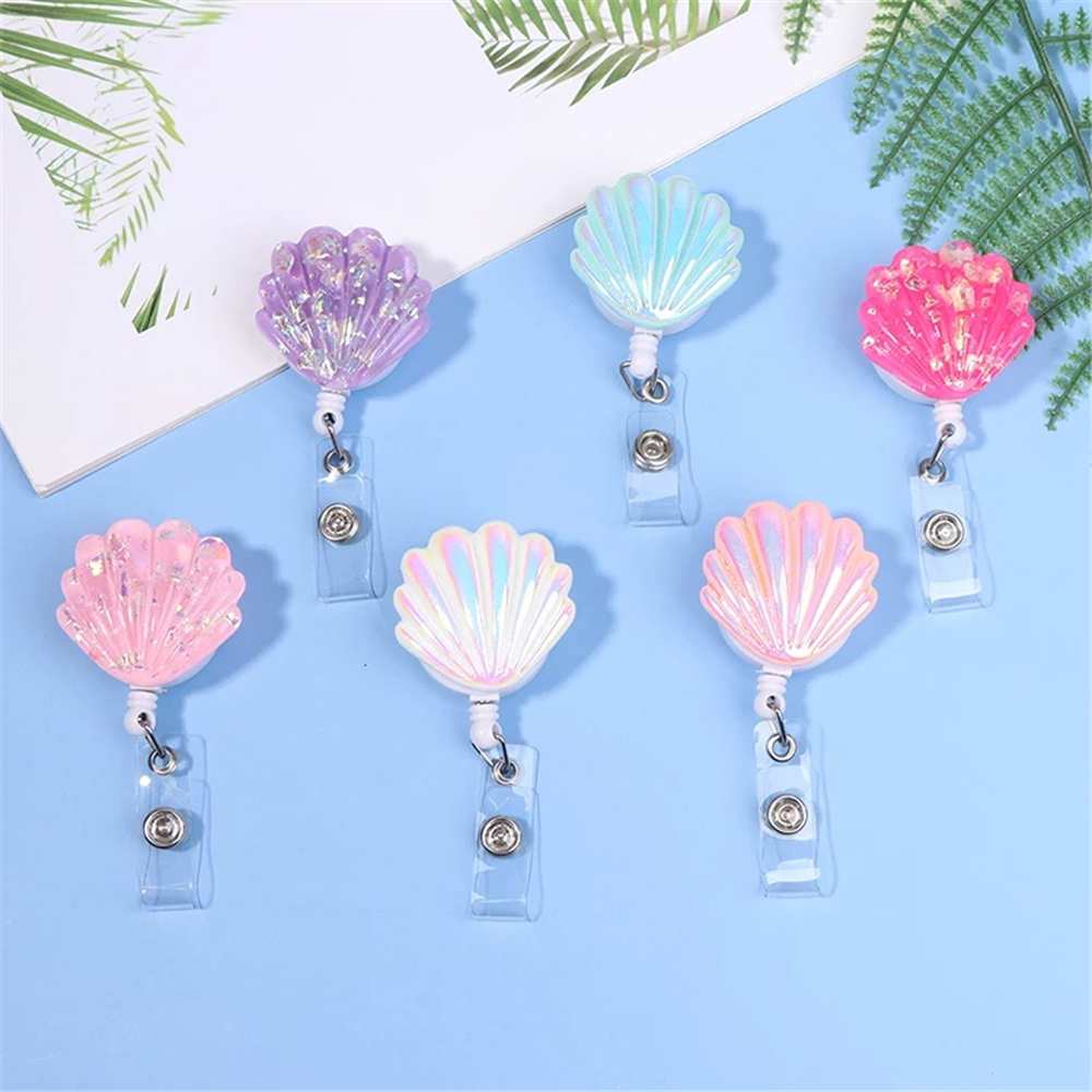 Kẹp Giữ Thẻ Id Hình Vỏ Sò Sáng Tạo