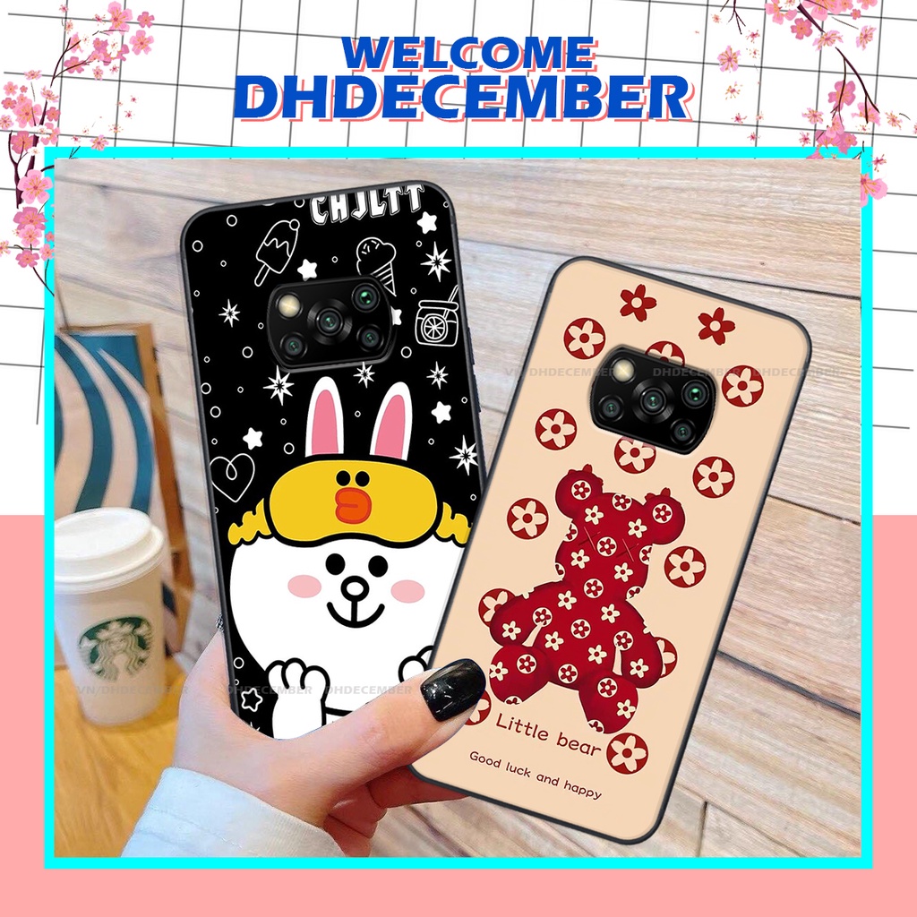 Ốp lưng Xiaomi POCO X3 / X3 PRO / X3 NFC in hình gấu K@ws, gấu nâu, dor@emon RẺ- ĐẸP- BỀN