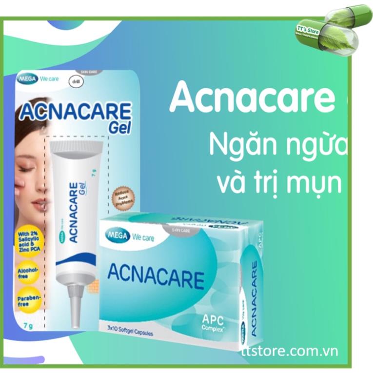 ACNACARE -Viên uống, gel ngừa mụn, kiềm dầu cho cả nam và nữ