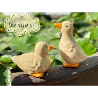 Cặp Vịt vàng men nhỏ
