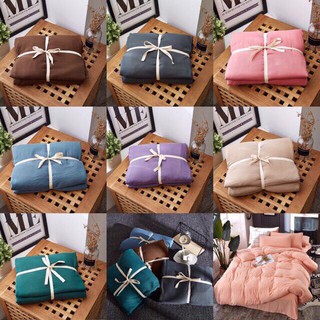 Bộ chăn ga gối Cotton đũi