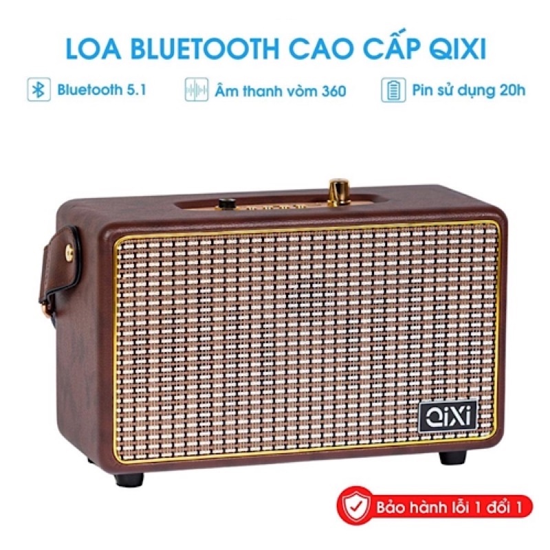 Loa bluetooth Qixi SK-2025 xách tay công xuất 20W, âm thanh vòm 360 trầm ấm bảo hàng 12 tháng