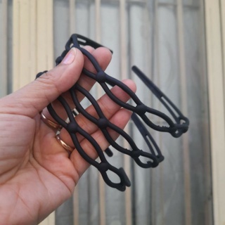 Bờm cài tóc giọt rỗng đen bóng/đen nhám (bản 1cm)