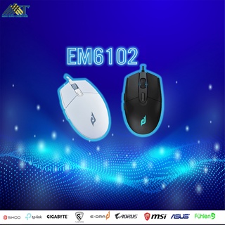 Chuột chơi game, led rgb chính hãng e-dra em6102, bh 24 tháng toàn quốc - gaming mouse edra 6102 rgb led