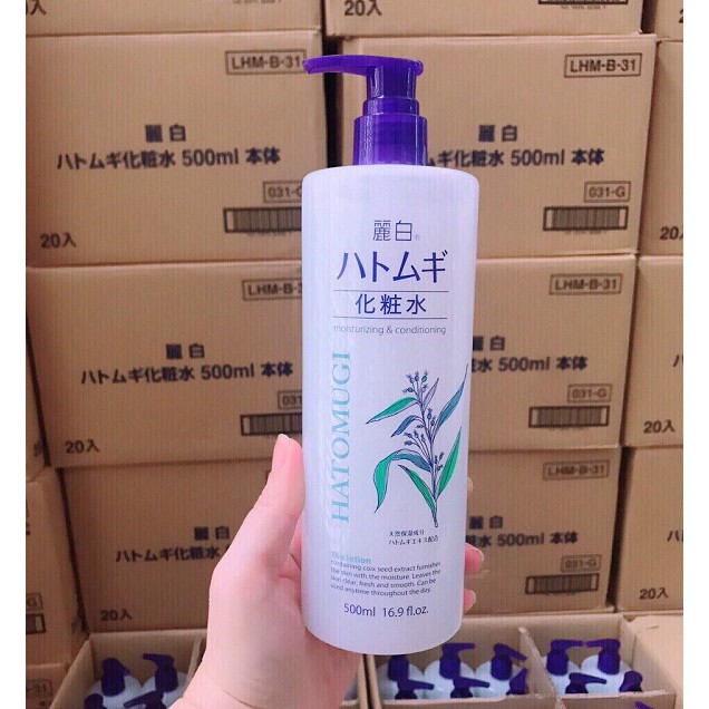 Lotion/Toner Dưỡng Ẩm HATOMUGI Reihaku Hạt Ý Dĩ Nhật Bản - 500ml | BigBuy360 - bigbuy360.vn