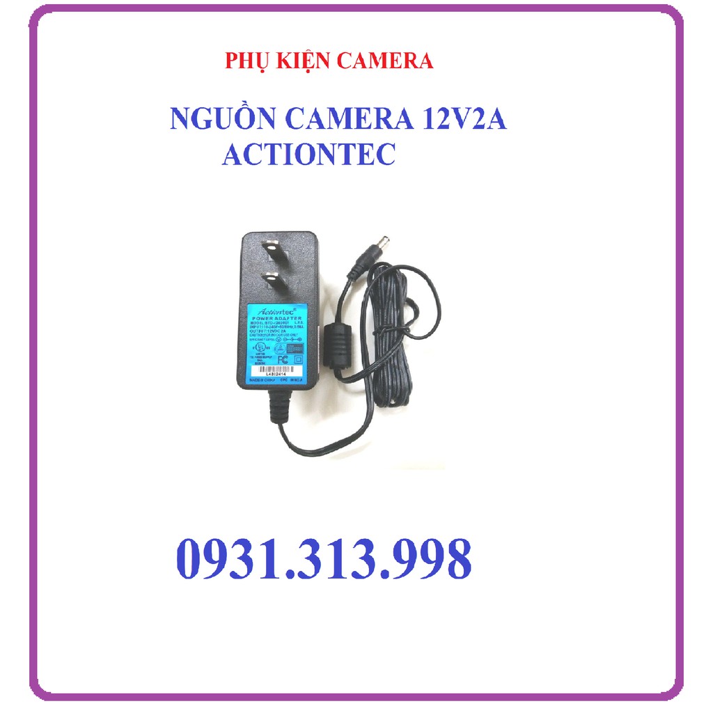 Nguồn CAMERA 12V2A ACTIONTEC TEM VÀNG