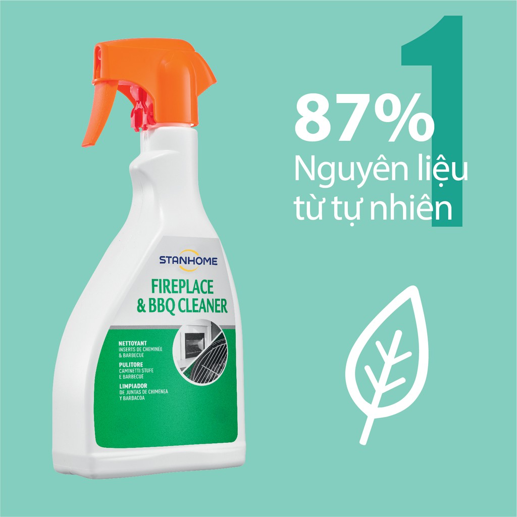 Xịt làm sạch bếp nướng BBQ, lò sưởi Stanhome Fireplace &amp; BBQ Cleaner 500ml