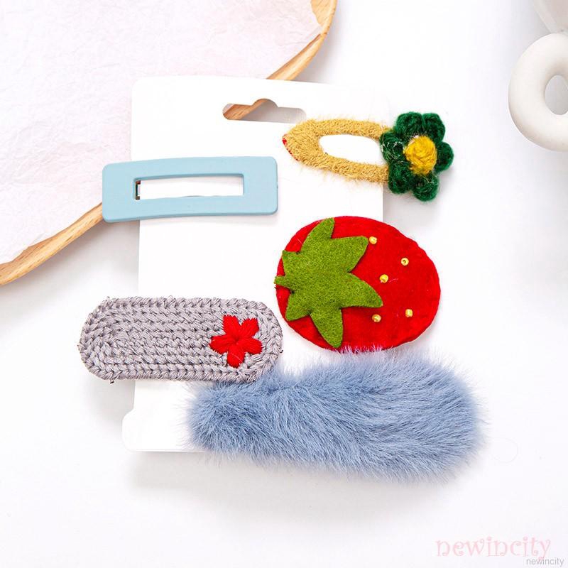 Set kẹp tóc tạo hình trái cây dễ thương cho bé gái