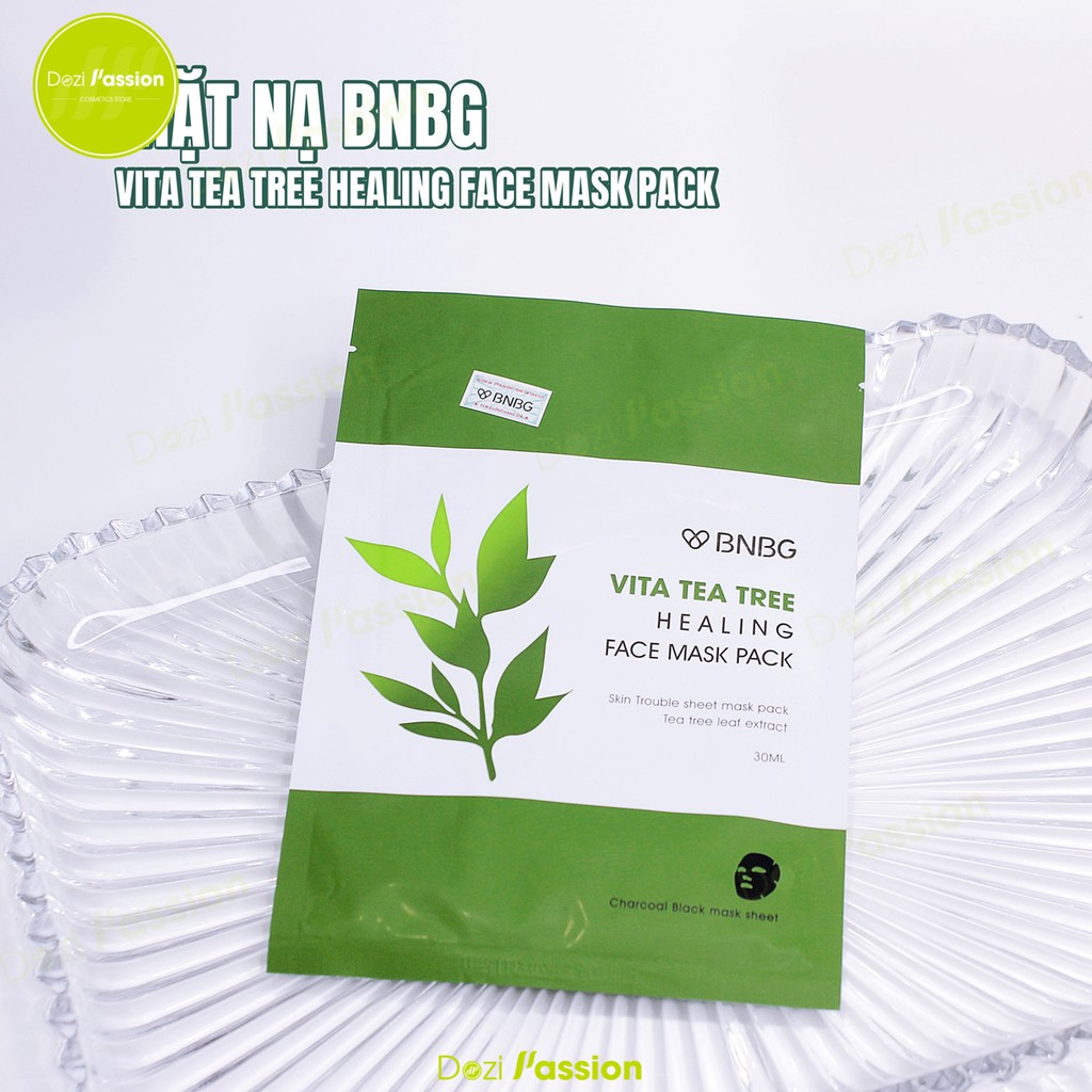 Mặt Nạ BNBG Tràm Trà Giảm Mụn, Thải Độc Da, Thải Bã Nhờ - BNBG Vita Tea Tree Healing Face Mask Pack 30ml