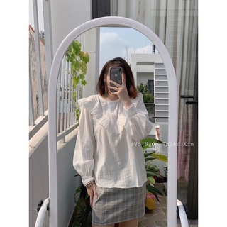 Set Áo Sơ Mi + Chân Váy Sọc.