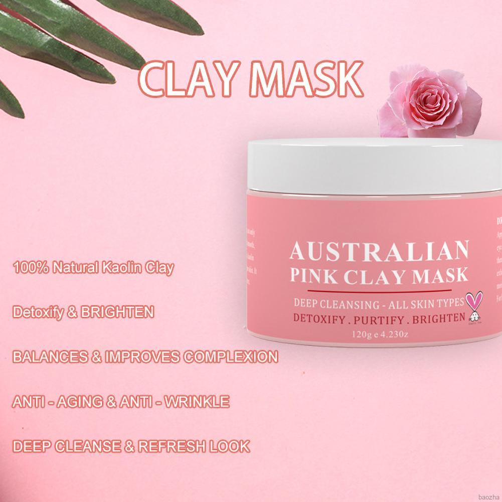 Girl Pink Clay Mask Pore Black Dots Blackhead Deep Cleansing Mask Against Face Acne Exfoliating Instantly Brighten And Firm Facial Pink Clay Mask