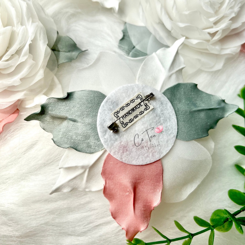Hoa cài áo handmade cao cấp ghim cài áo dài tag hoa cài áo váy vest phụ kiện ghim cài áo đẹp- HOA CÀI ÁO CÔ TEA
