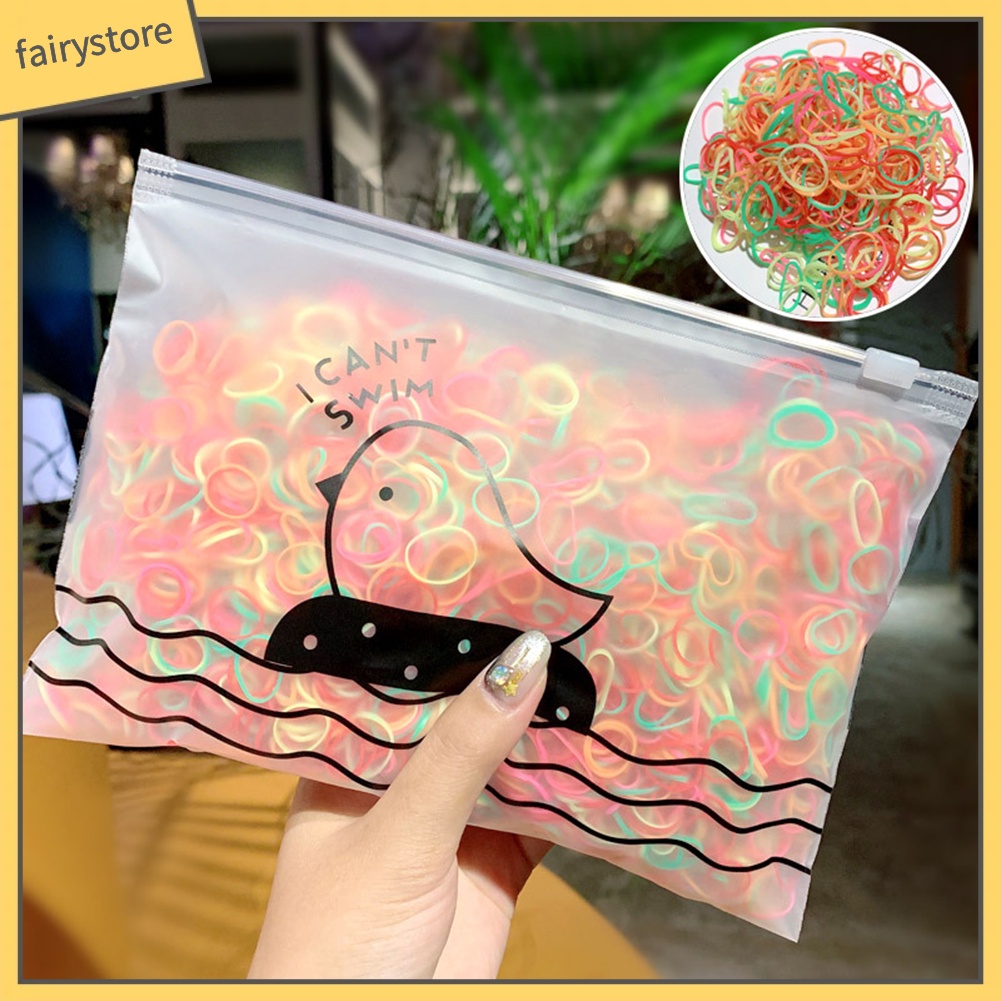 Bộ 1000 dây thun buộc tóc co giãn nhiều màu sắc cho nữ