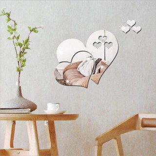 Decal dán tường 3D hình trái tim có thể tháo rời