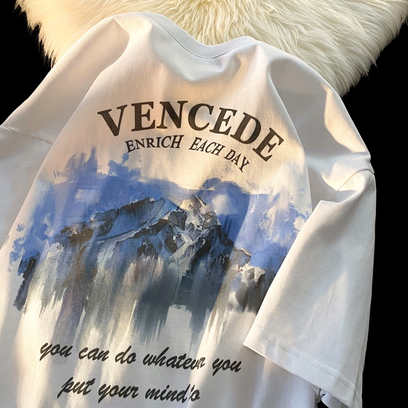 NRVP Áo Thun Nữ Ngắn Tay In Chữ Phong Cách Hàn Quốc