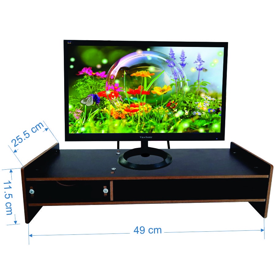 Kệ gỗ để màn hình máy tính KMT11/ Nâng màn hình lên đến 11.5cm/ giảm đau cổ/ giúp bàn làm việc gọn gàng