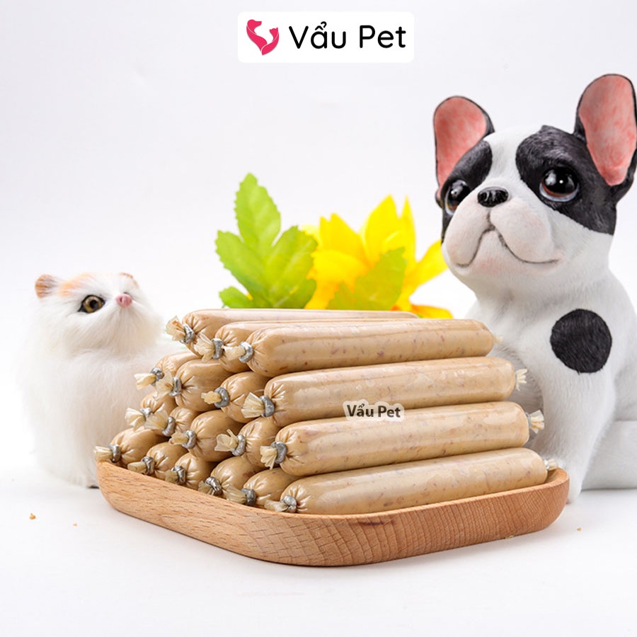 Xúc xích cho chó mèo thú cưng gói 8 chiếc - Đồ ăn cho chó mèo Vẩu Pet Shop