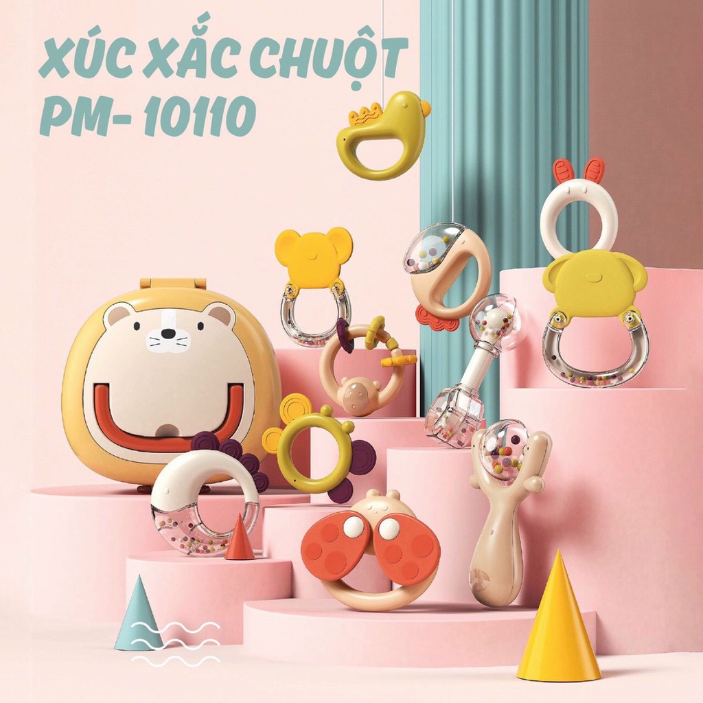Đồ chơi Bộ xúc xắc Dumoon 10 chi tiết cho bé từ sơ sinh