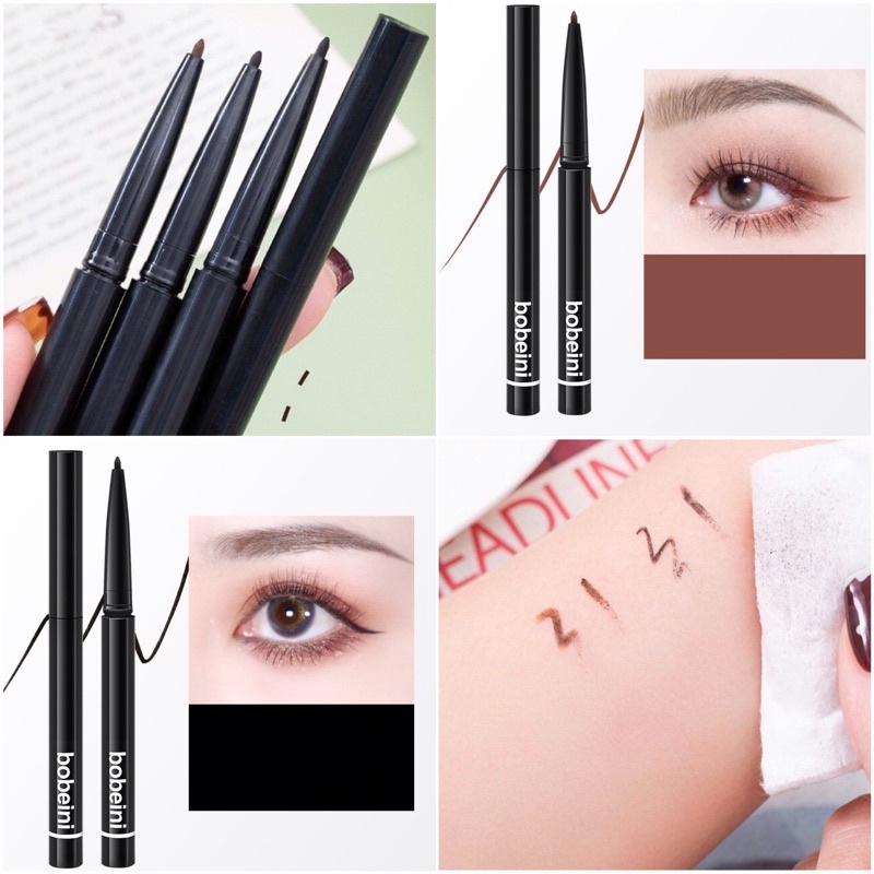 🎉Bút chì dạng vặn kẻ viền mắt lâu trôi chống thấm nước Eyeliner Pencil Bobeini💝
