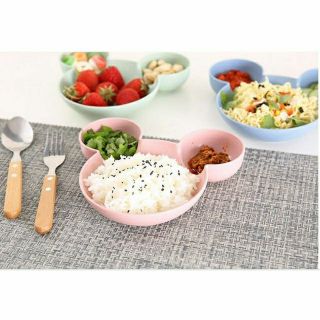Khay ăn dặm làm bằng lúa mạch hình chuột micky