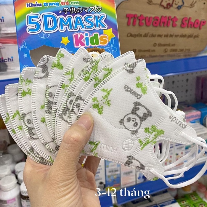 Combo Set 10 Khẩu trang 5d mask cho bé, khẩu trang cho trẻ sơ sinh