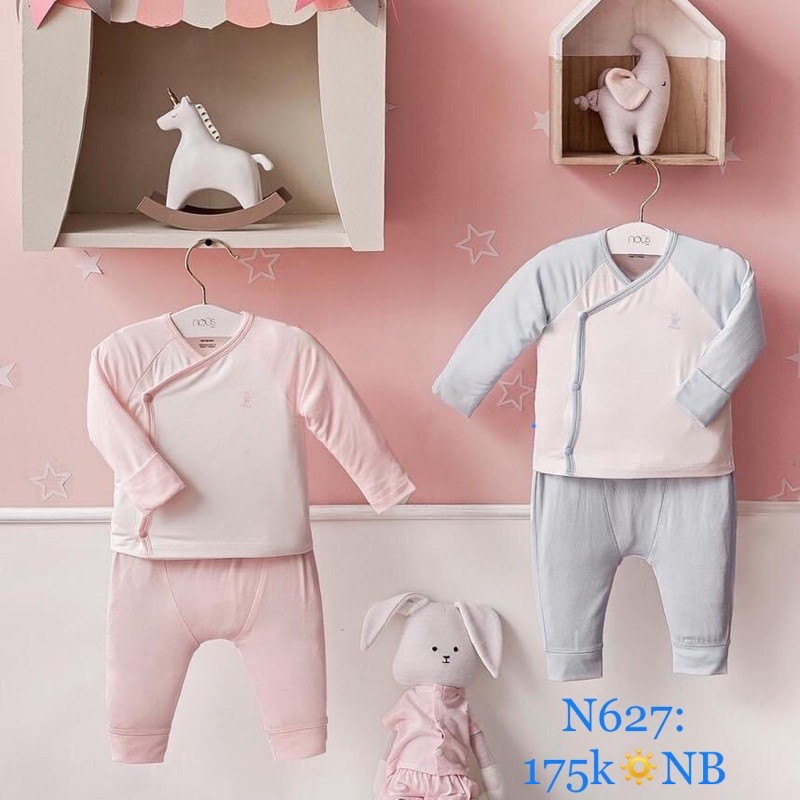 <NOUS BABY>N627 Bộ sơ sinh Nous cài lệch Newborn