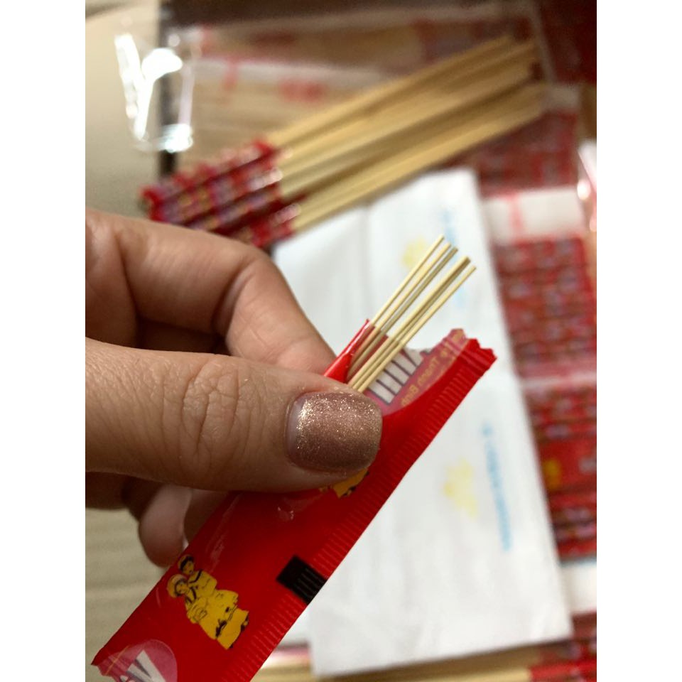 [BÁN SỈ GỐC] SET 6 Đôi Đũa - Giấy Ăn - 6xTăm Giang Đám Cưới Đầy Đủ - Siêu Tiện Lợi VIP