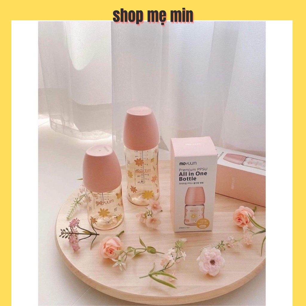Bình Sữa Moyuum Hoa Cúc Daisy/ Bình Moyuum Hồng Limited Edition 2022 Hàn Quốc 170ml/ 270ml PPSU