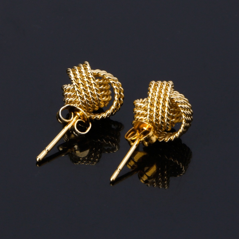 Youyo Khuyên Tai Dạng Hạt Xoắn Nhỏ Màu Bạc Đơn Giản Sáng Bóng Không Gây Dị Ứng