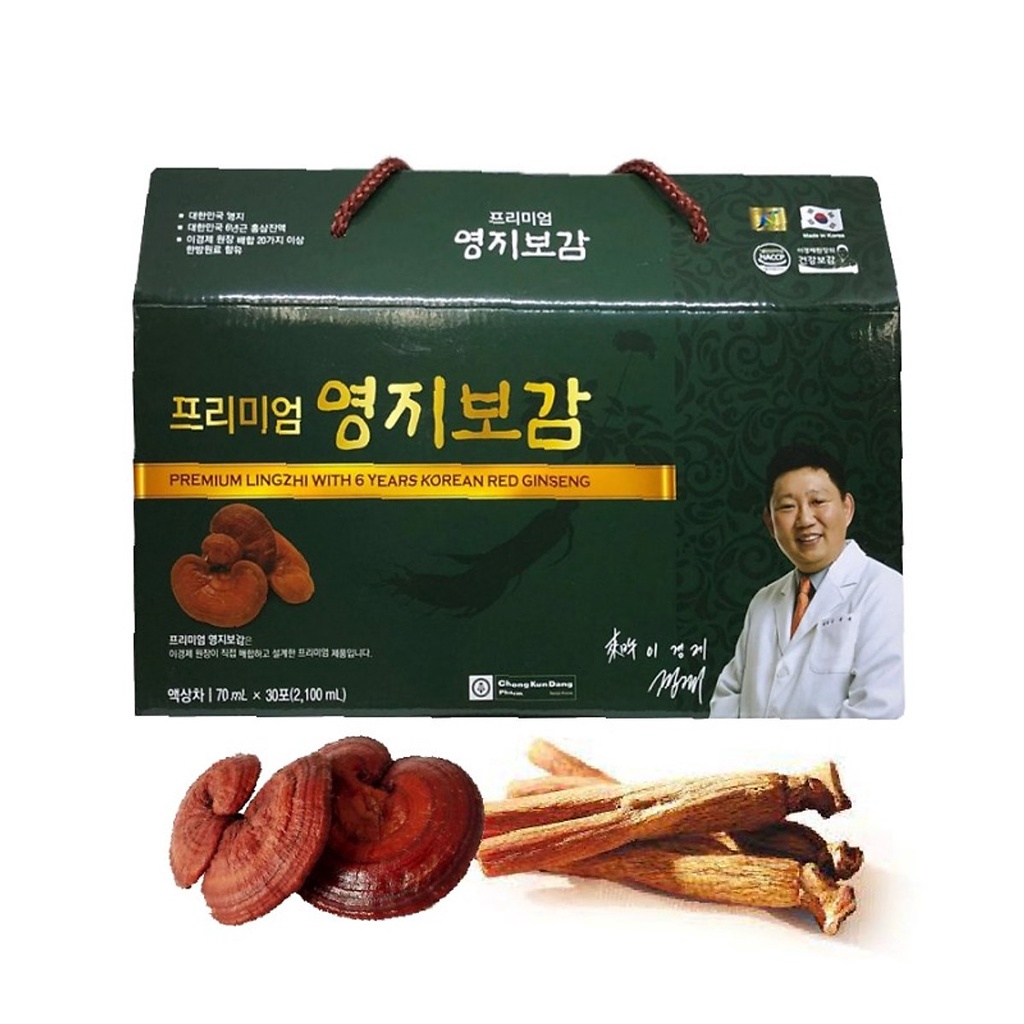 [TEM CTY] Chiết Xuất Nấm Linh Chi Và Hồng Sâm 6 Năm Tuổi Chong Kun Dang (30 gói x 70ml)