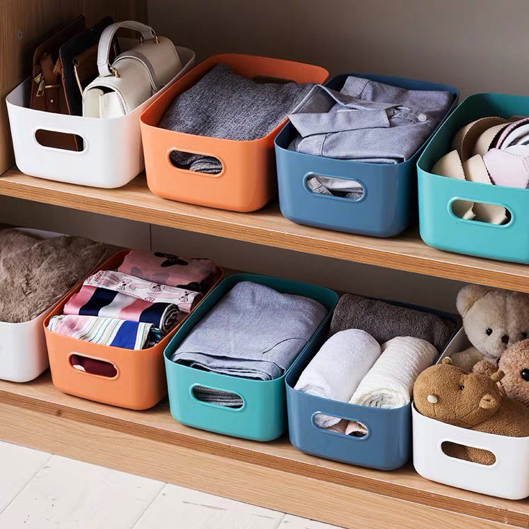 Hộp đựng đồ có tay cầm, đựng mỹ phẩm, hộp đựng đồ chơi, quần áo, chăn mền cao cấp, tiện dụng decor phòng