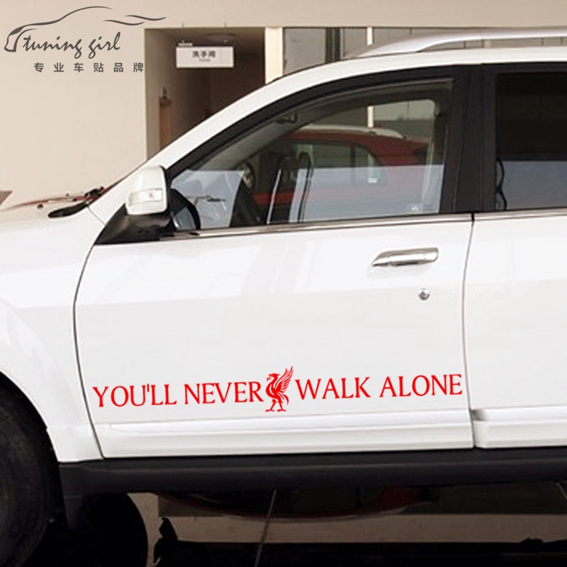 Miếng Dán Trang Trí Kính Chắn Gió Xe Hơi In Chữ Liverpool You 'Ll Never Walk Alone