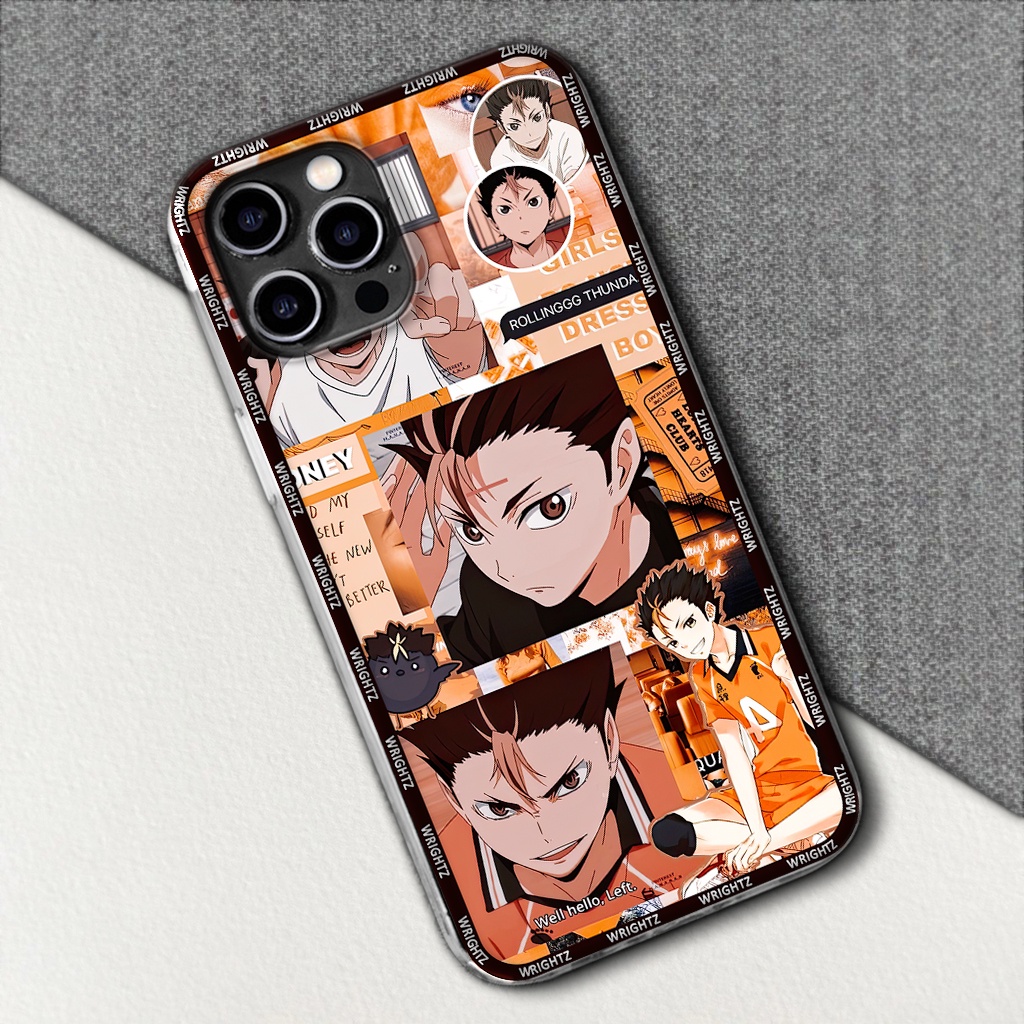Ốp lưng Iphone anime Haikyuu nhân vật Kei Tsukishima Nishinoya Yu phụ kiện ốp điện thoại trang trí thời trang