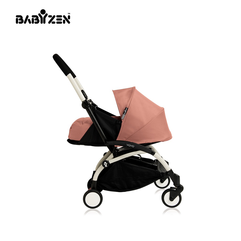 Bộ màn chụp và đệm xe đẩy YOYO 0+ Hồng Đất Babyzen