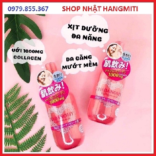 Xịt Khoáng Hadanomy Collagen Mist chai 250ml nội địa Nhật Bản